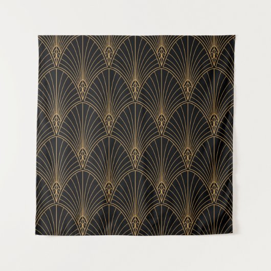 アールデコ：クラシック幾何学模様。 タペストリー (正面)