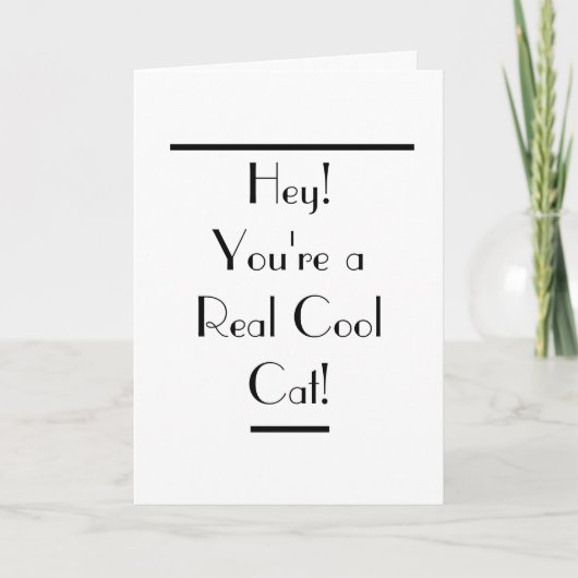 アールデコ クールキャット バースデーカード カード (正面)