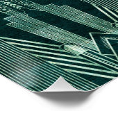 アールデコ,グリーン,ブラック,パターン,アールヌーボー,ヴィンテージ ポスター (コーナー)