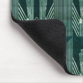 アールデコ，グリーン，ブラック，パターン，アールヌーボー,ヴィンテージ マウスパッド (コーナー)