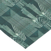 アールデコ，グリーン，ブラック，パターン，アールヌーボー,ヴィンテージ ロングテーブルランナー (コーナー)