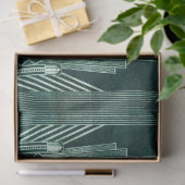 アールデコ,グリーン,ブラック,パターン,アールヌーボー,ヴィンテージ 薄葉紙 (ギフト)