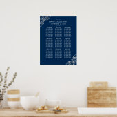 アールデコ |シルバーグレイ海軍シーティングチャート ポスター (キッチン)