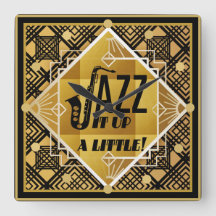 アールデコ·ジャズ·サクソフォン·ブラック·金ゴールド1920年代音楽