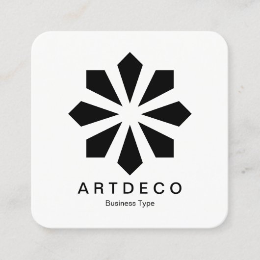 アールデコ スクエア名刺 (正面)