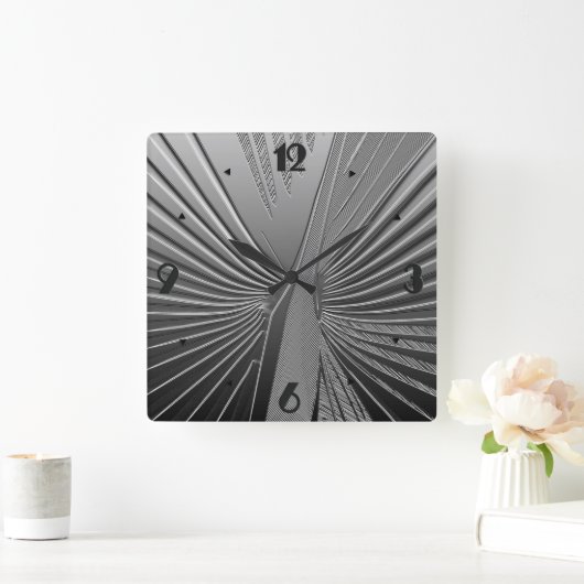 アールデコ スクエア壁時計 (ホーム)
