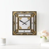 アールデコ スクエア壁時計 (ホーム)
