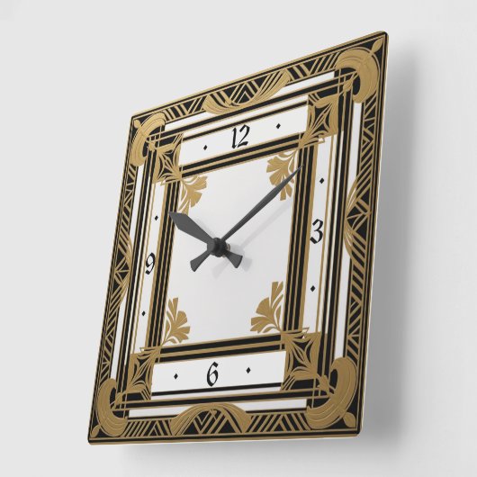 アールデコ スクエア壁時計 (傾斜)