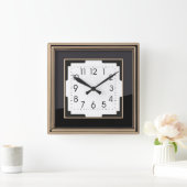 アールデコ スクエア壁時計 (ホーム)