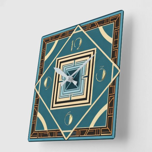 アールデコ スクエア壁時計 (傾斜)