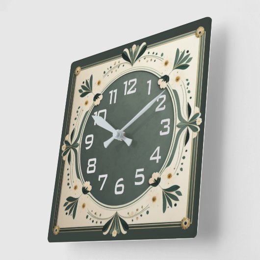 アールデコ スクエア壁時計 (傾斜)