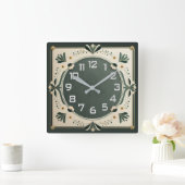 アールデコ スクエア壁時計 (ホーム)