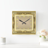 アールデコ スクエア壁時計 (ホーム)