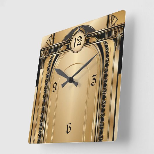 アールデコ スクエア壁時計 (傾斜)