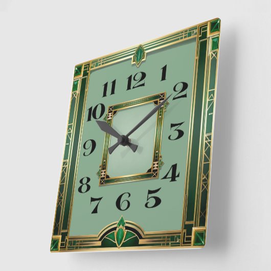 アールデコ スクエア壁時計 (傾斜)