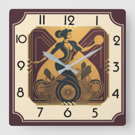 アールデコ スクエア壁時計