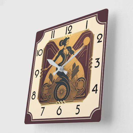 アールデコ スクエア壁時計 (傾斜)
