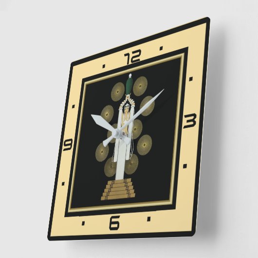 アールデコ スクエア壁時計 (傾斜)