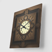 アールデコ スクエア壁時計 (傾斜)