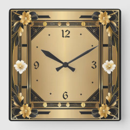 アールデコ スクエア壁時計