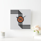 アールデコ スクエア壁時計 (ホーム)