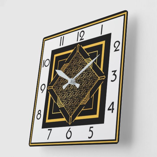 アールデコ スクエア壁時計 (傾斜)