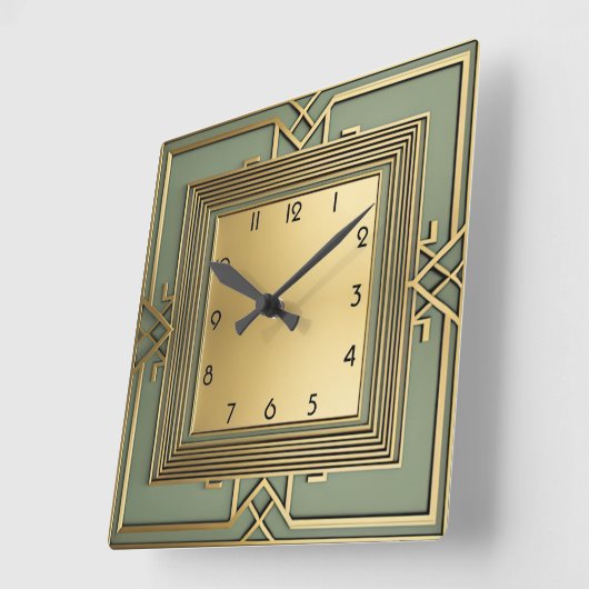 アールデコ スクエア壁時計 (傾斜)