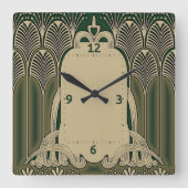 アールデコ スクエア壁時計 (正面)