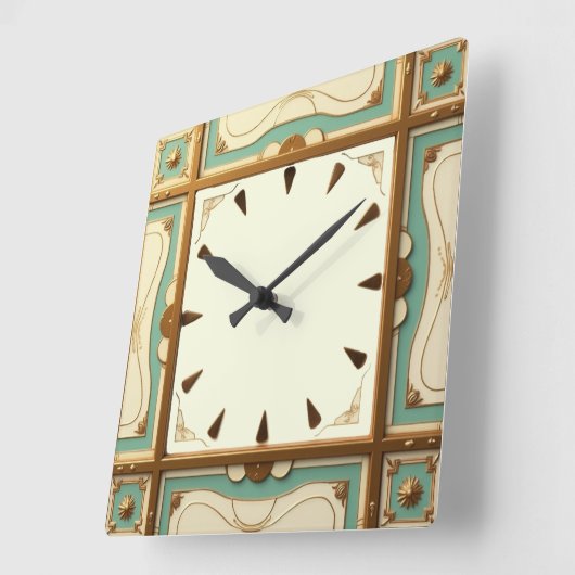 アールデコ スクエア壁時計 (傾斜)