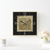アールデコ スクエア壁時計 (ホーム)