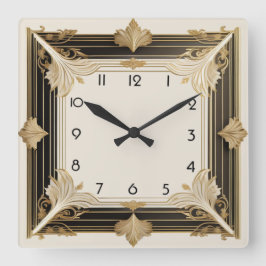 アールデコ スクエア壁時計