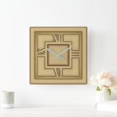 アールデコ スクエア壁時計 (ホーム)