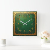 アールデコ スクエア壁時計 (ホーム)