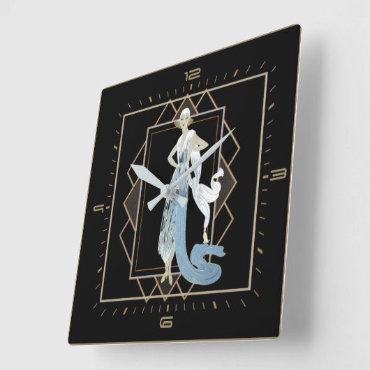 アールデコ スクエア壁時計 (傾斜)