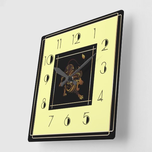 アールデコ スクエア壁時計 (傾斜)