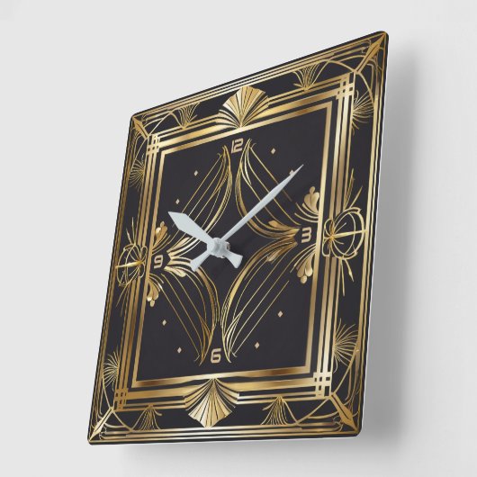 アールデコ スクエア壁時計 (傾斜)