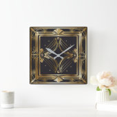 アールデコ スクエア壁時計 (ホーム)