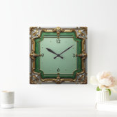 アールデコ スクエア壁時計 (ホーム)