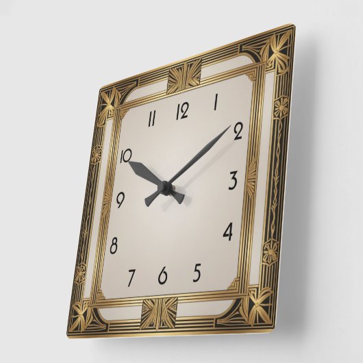 アールデコ スクエア壁時計 (傾斜)