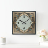 アールデコ スクエア壁時計 (ホーム)