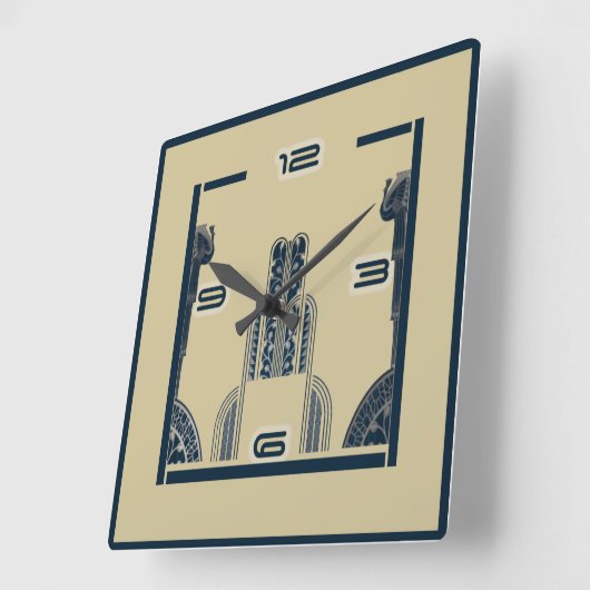 アールデコ スクエア壁時計 (傾斜)