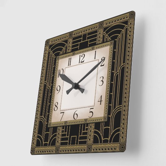 アールデコ スクエア壁時計 (傾斜)