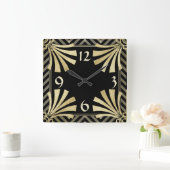 アールデコ スクエア壁時計 (ホーム)