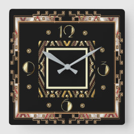 アールデコ スクエア壁時計
