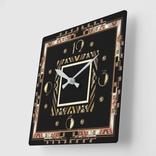 アールデコ スクエア壁時計 (傾斜)