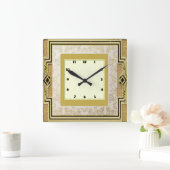 アールデコ スクエア壁時計 (ホーム)