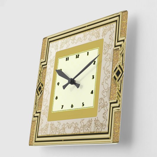 アールデコ スクエア壁時計 (傾斜)