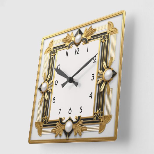 アールデコ スクエア壁時計 (傾斜)