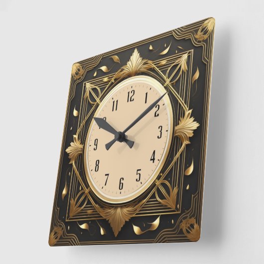 アールデコ スクエア壁時計 (傾斜)