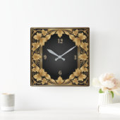 アールデコ スクエア壁時計 (ホーム)